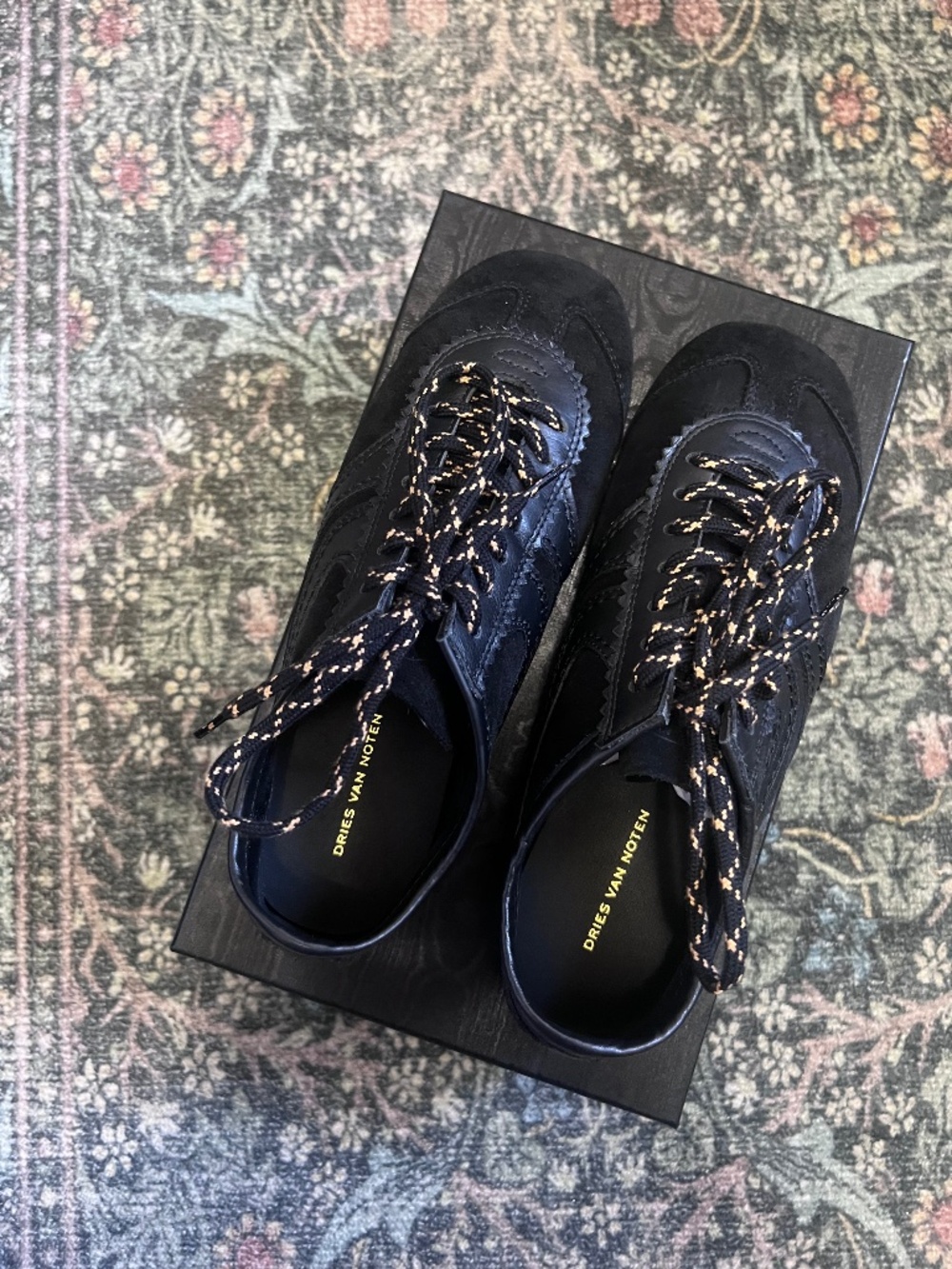 Dries Van Noten Mixed Leather Sneakers